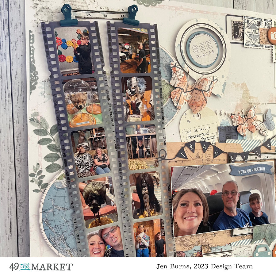 We're on Vacation - Layout by Jen Burns 
