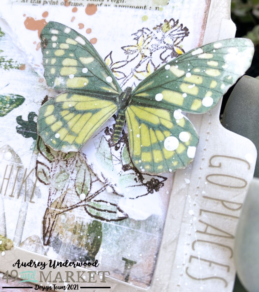 Wabi Sabi - Butterfly Tag by Audrey Underwwod