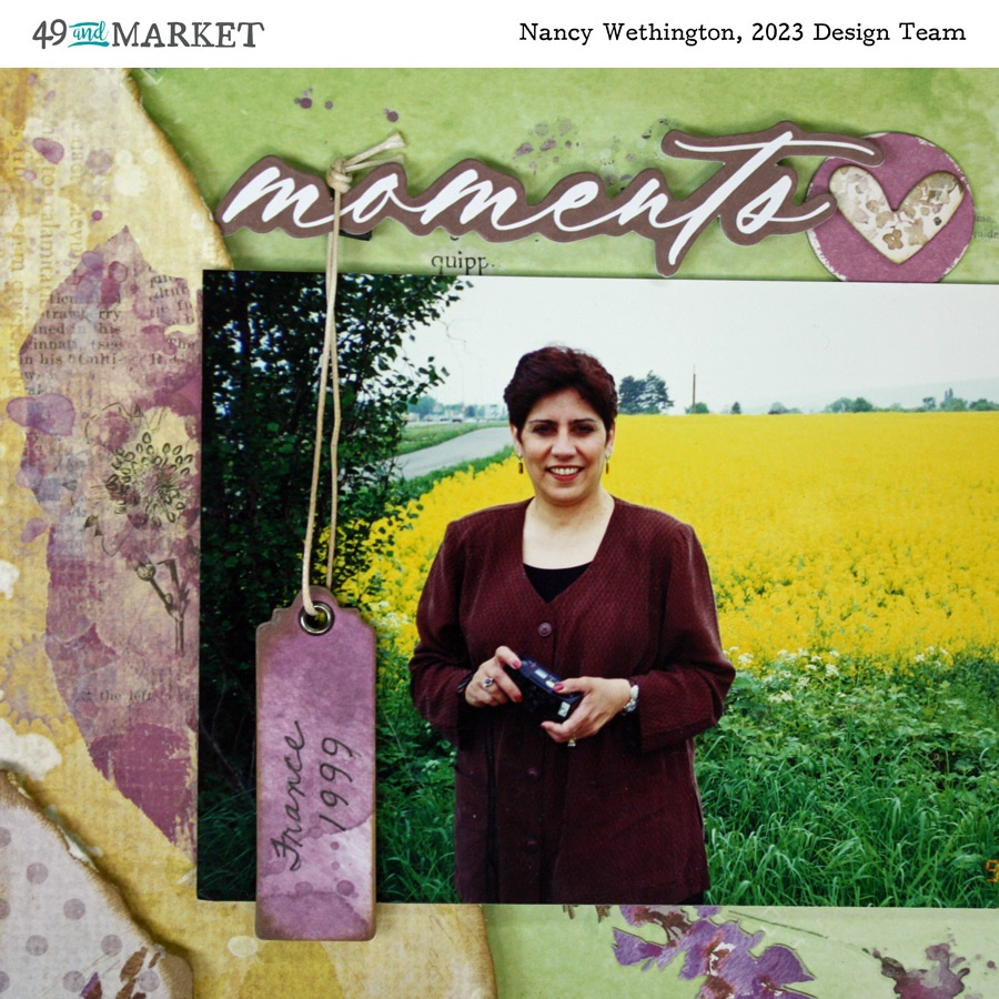 Treasured moments - Layout by Nancy Wethington
