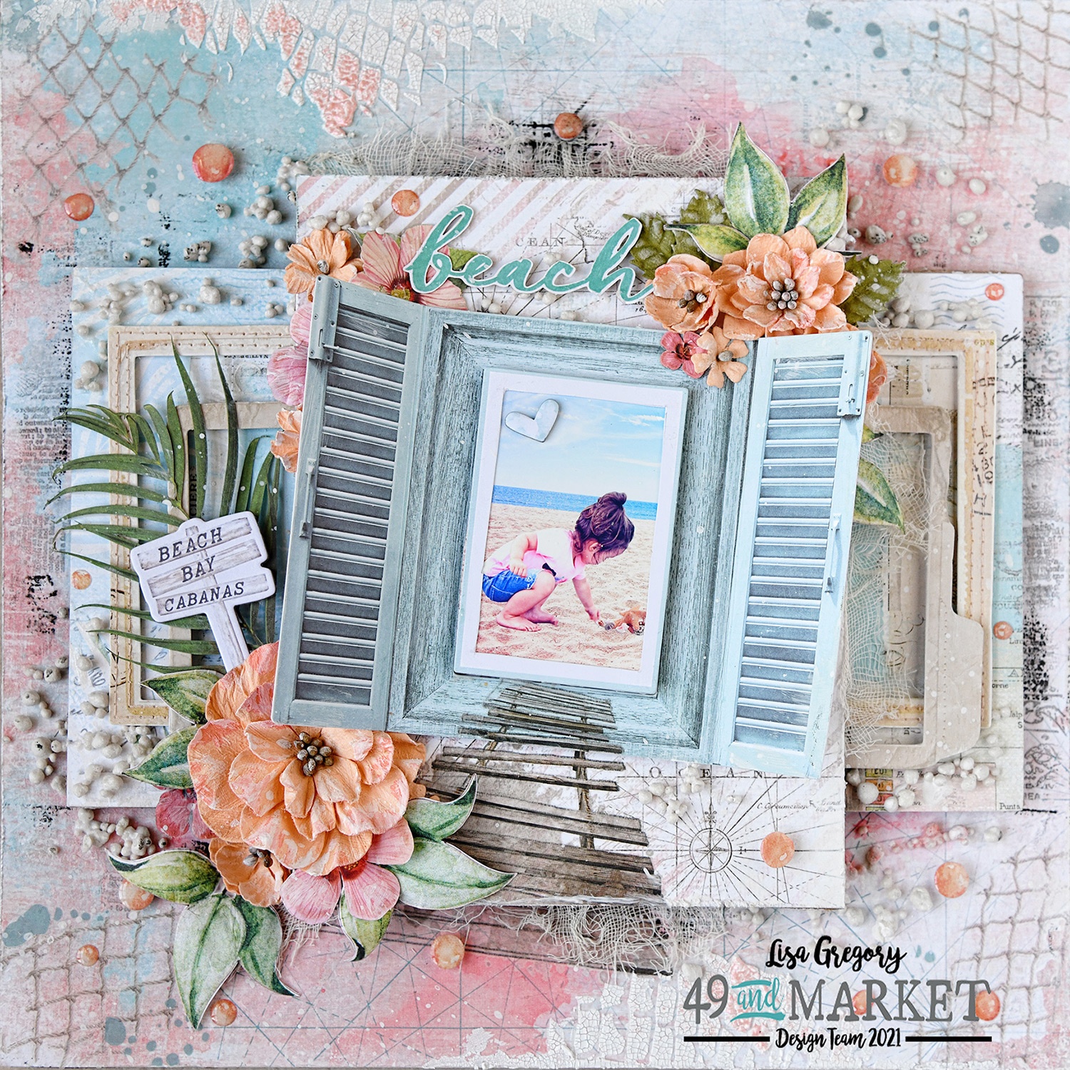 Beach - Layout by Lisa Gregory