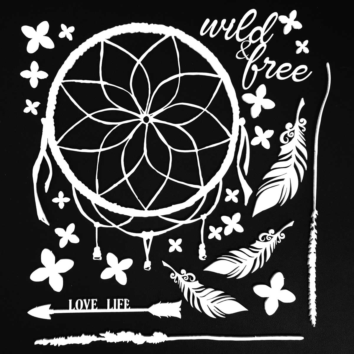 AB-86714 6x6 Archival Board - Wild and Free (White)